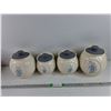 Image 1 : (4)  Ceramic Cookie Jars w/Lids - Chipped - PICK UP
