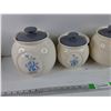 Image 2 : (4)  Ceramic Cookie Jars w/Lids - Chipped - PICK UP