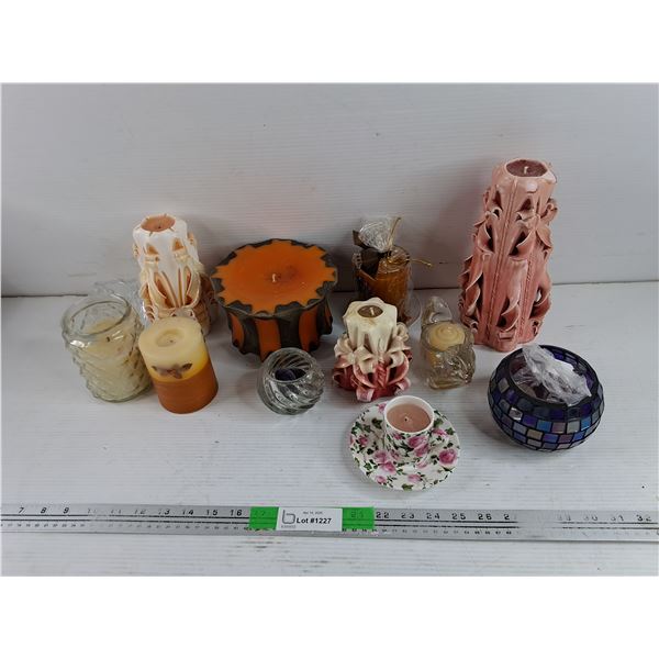 Assorted Candles & Tea Light Holders
