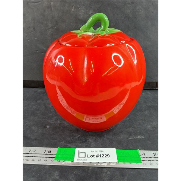 The Pantry Parade Ceramic Tomatoware Cookie Jar