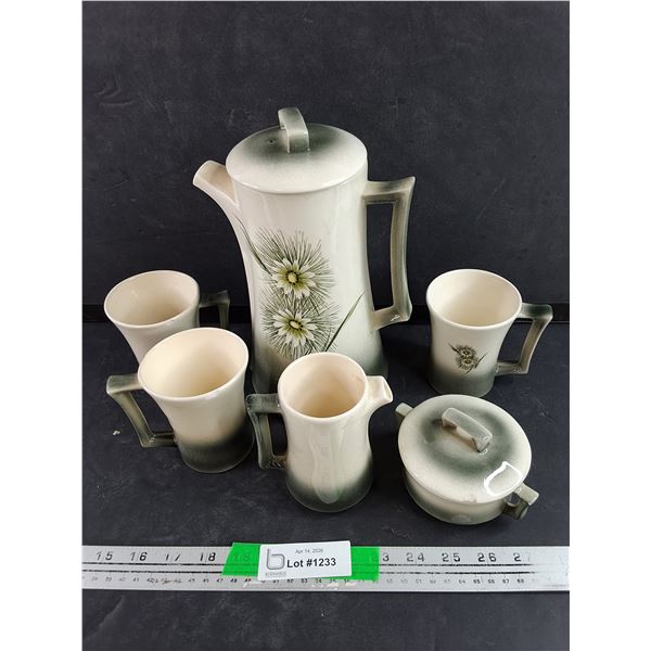 Vintage Ceramic Coffee Set - Chipped - Pick Up Preferred
