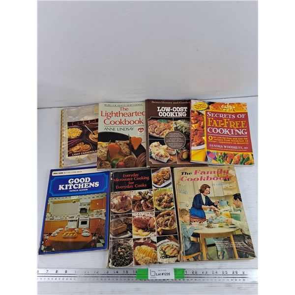 Assorted Cookbooks - Anne Lindsay, Low Cost Cooking, Fat Free Cooking