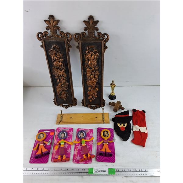 Oscar Figure, Photo Friends Photo Frames, Wall Coat Hanger, Plastic Wall Decor, Misc