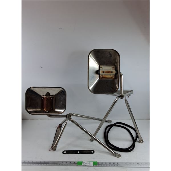 (2) Vintage FORD OEM West Coast Style Side Mirrors - Left & Right w/Rubber Gaskets - PICK UP