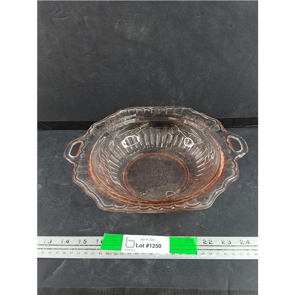 10" Depression Glass Serving Bowl
