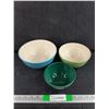 Image 1 : (3) Ceramic Bowl 8", 7", 5"