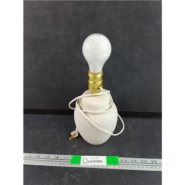 Table Lamp 12", No Shade, Powers On, As Is