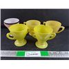Image 1 : Yellow & Milk Glass Sugar Bowls