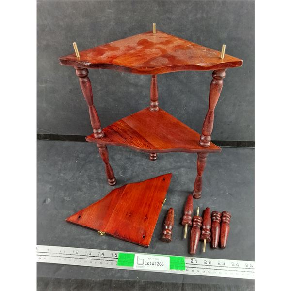 3 Tiered Wooden Shelf 13" x 11" x 6" - PICK UP