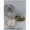 Image 1 : (2) Metal & (1) Ceramic Serving Platters