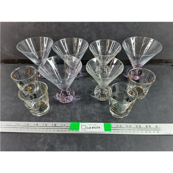 Martini & Whisky Glasses