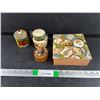 Image 1 : Ceramic Sugar Dishes, (2) Jewelry Boxes