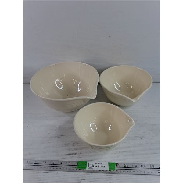 H&H Devon Ceramic Mixing Bowls - 11", 8", 7"