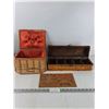 Image 1 : Wooden Organizer Box, Basket & Bedroom Sign