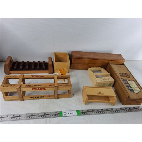 Various Wooden Boxes & Crates - As Is