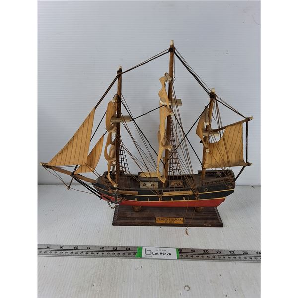 Large Model Sail Boat - Fragata Espanola , 18" x 15" - PICK UP ONLY