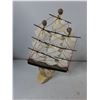 Image 2 : (3) Various Sail Boats - Sea Shell, Metal, Wooden - PICK UP