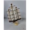 Image 3 : (3) Various Sail Boats - Sea Shell, Metal, Wooden - PICK UP