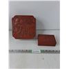 Image 1 : (2) Cinnabar Decorative Storage Boxes