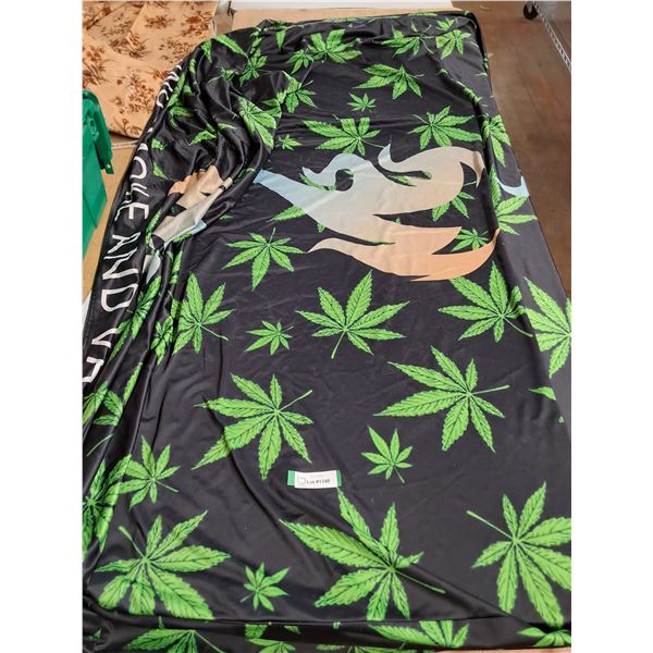 Twin Size Featuring Cannabis Leaves