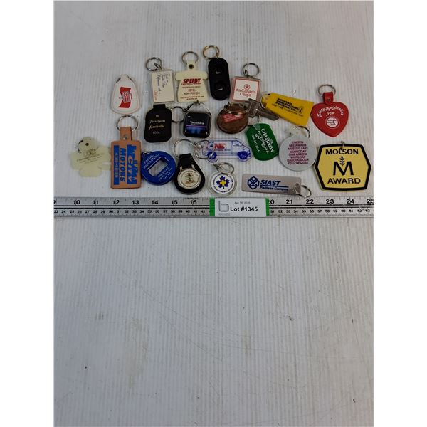 Vintage Assorted Advertising Keychains