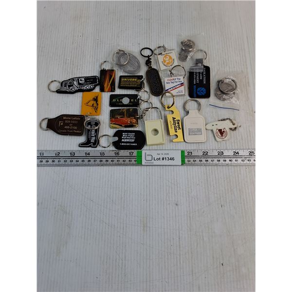 Vintage Assorted Advertising Keychains