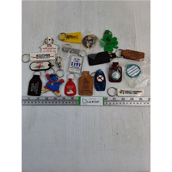 Vintage Assorted Advertising Keychains