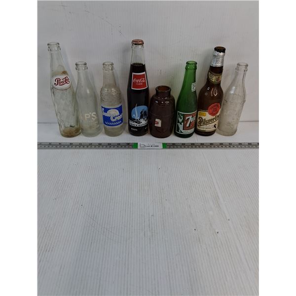 (8) Soft Drink and Beer Glass Bottles - PICK UP