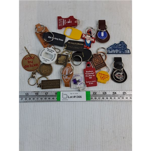 Vintage Assorted Advertising Keychains