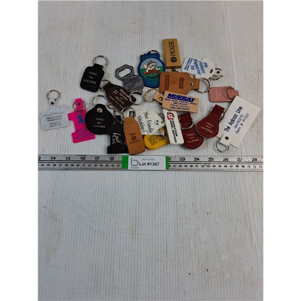Vintage Assorted Advertising Keychains