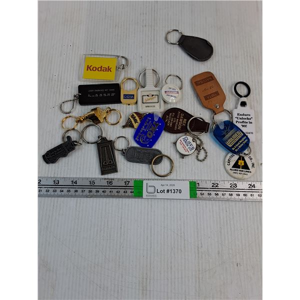 Vintage Assorted Advertising Keychains