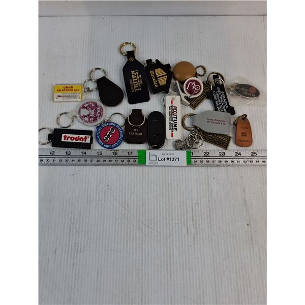 Vintage Assorted Advertising Keychains