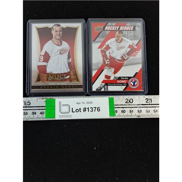 (2) Gordie Howe Hockey Cards-Panini and Upper Deck-cannot authenticate