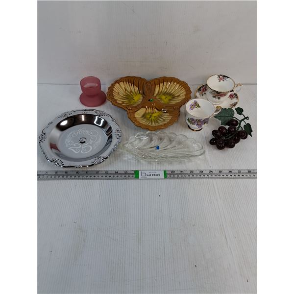 Divided serving Dish,Royal Albert Cup/Saucer,Candy Dish and misc.