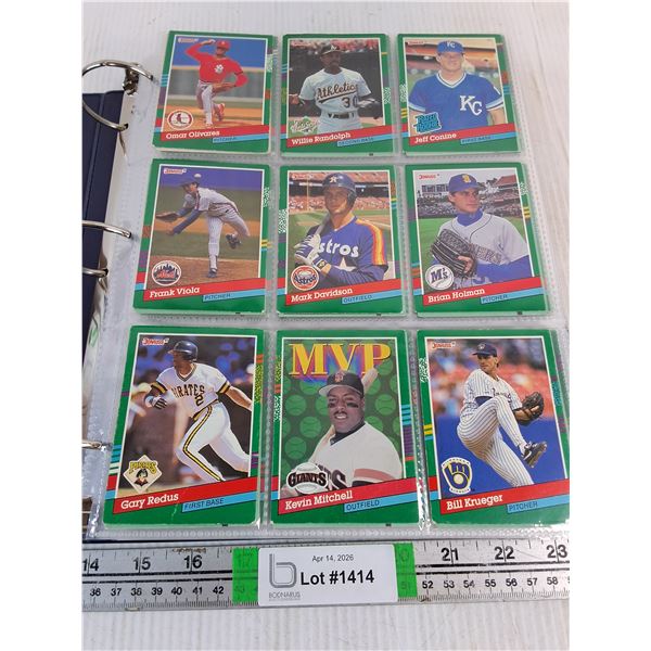 Binder of 700 (Est.) Baseball Cards-Donruss,Upper Deck,OPC,Score and Fleer-cannot authenticate