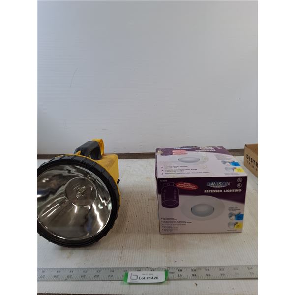 Davison Recessed Lighting, Yellow flashlight As Is