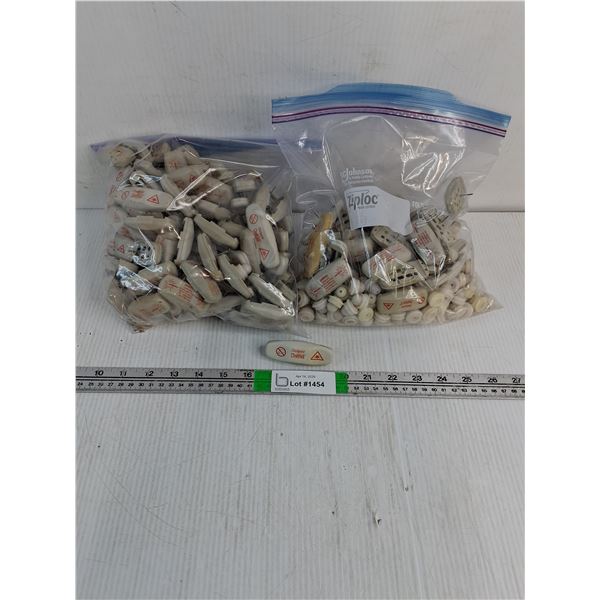 1.5 Ziploc Bags of Checkpoint Systems retail Security Ink Tags-Used for Loss Prevention-as is