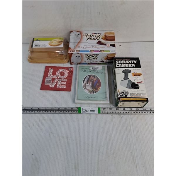 Case of Cat Food (exp.Apr.27),Realistic Look security Camera,Royal Wedding DVD,Butter Dish,CD