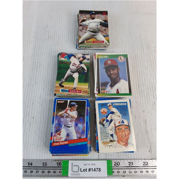 Baseball Card Lot: Approx. 250 Cards-Various Years