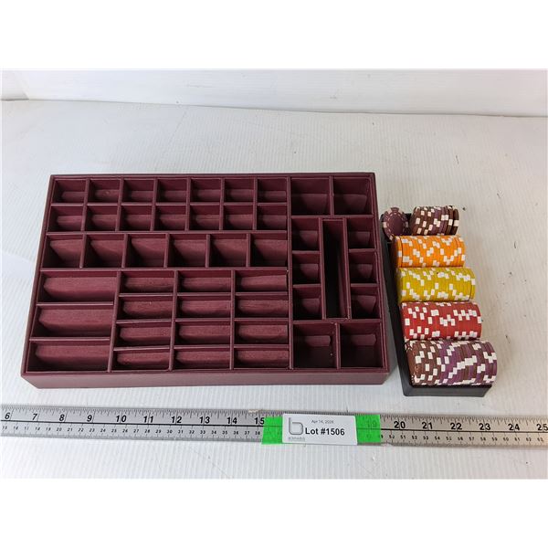 Poker Chips & Jewelry Display Box