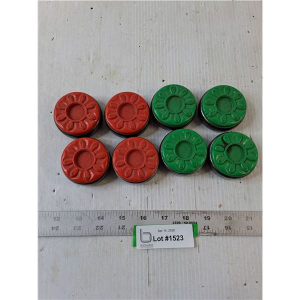 Shuffle Board Disc (4) Red (4) Green