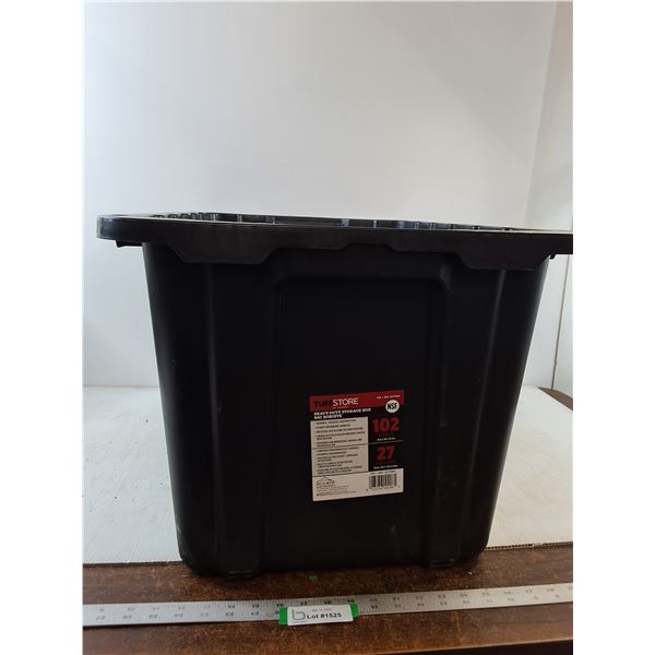 Black Heavy Duty Tote, no lid-Cannot Ship