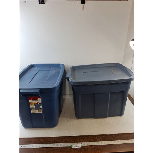 (2) Blue Rubbermaid Storage Bins-Cannot Ship