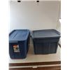 Image 1 : (2) Blue Rubbermaid Storage Bins-Cannot Ship