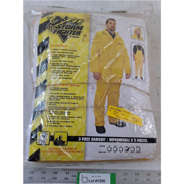 STORM FIGHTER - 3 Piece Rainsuit Size XL