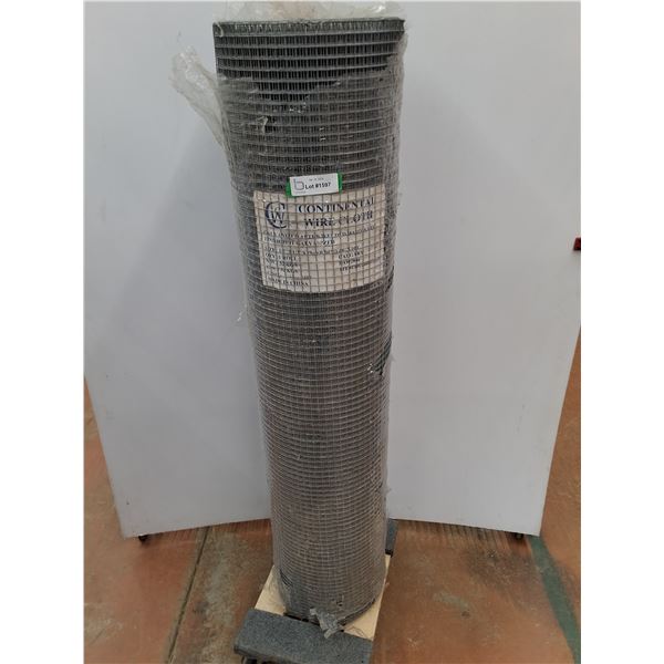 * Unused Roll of Continental Galvanized Wire Cloth - Dimensions in Pictures - Cannot Ship