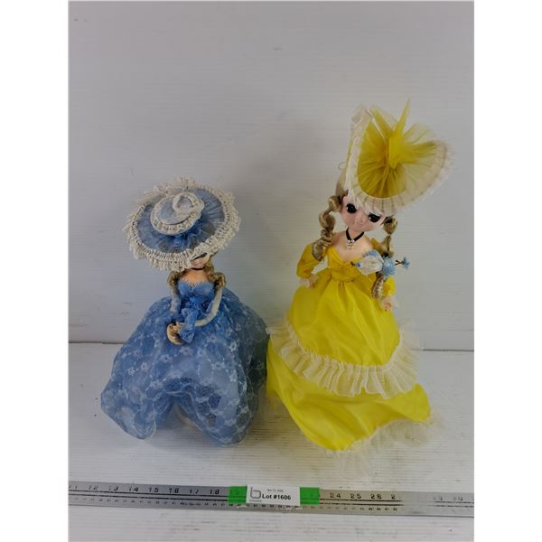 (2) Vintage Dolls 13", 15"