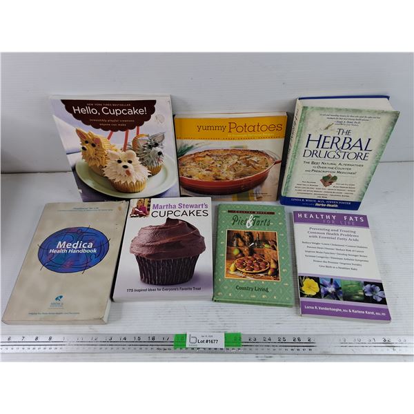 Assorted Books - The Herbal Drugstore, Medica Health Book, Yummy Potatoes, Misc