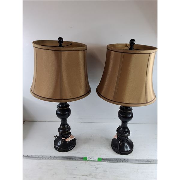 (2) 27" Table Lamps - Powers On, As Is - PICK UP ONLY