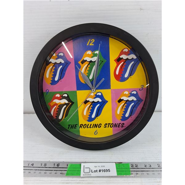 The Rolling Stone Quartz Wall Clock - As Is,  Needs Battery